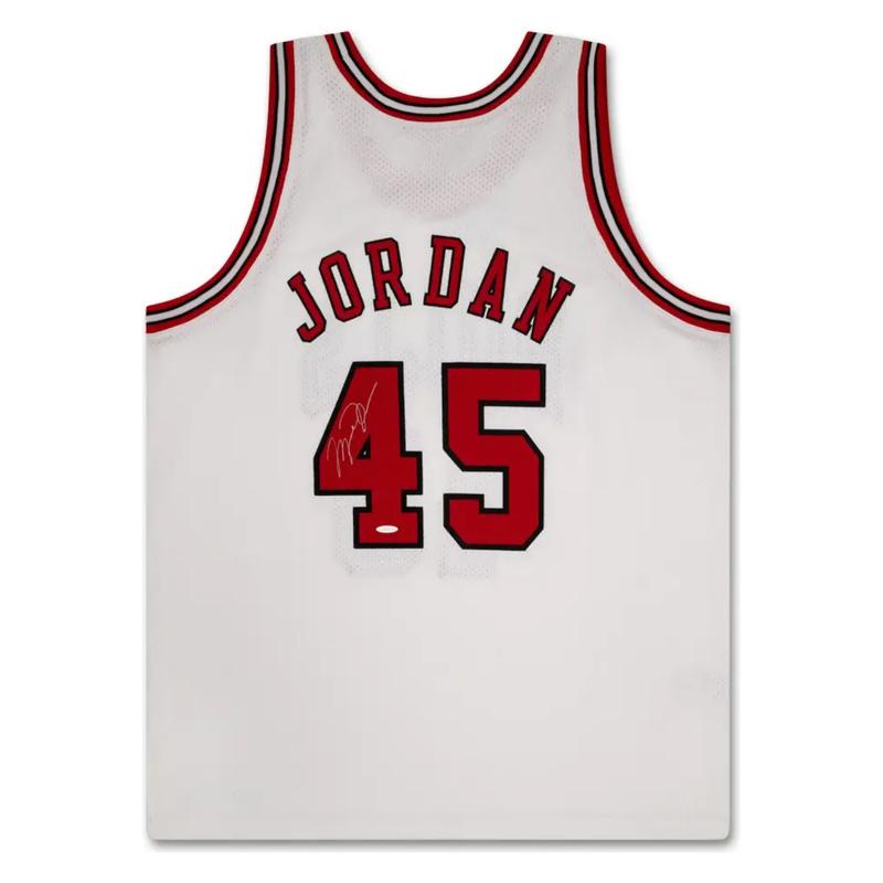 Michael Jordan Autographed Chicago Bulls 1994-95 M&N White 45 Authentic Jersey UDA