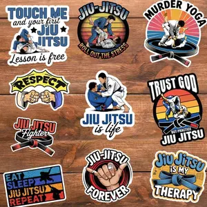 Jiu Jitsu Stickers Pack: Waterproof MMA Warrior Decals