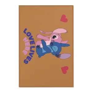 Whimsical Love Lives Here Area Rug, Cute Pet Decor, Cozy Living Room Addition, Child's Room Accent, Unique Gift for Animal Lovers