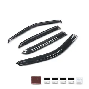 Fit For 2009-2018 Ram 1500 Crew Cab Window Visors Deflectors Sun Rain Guards