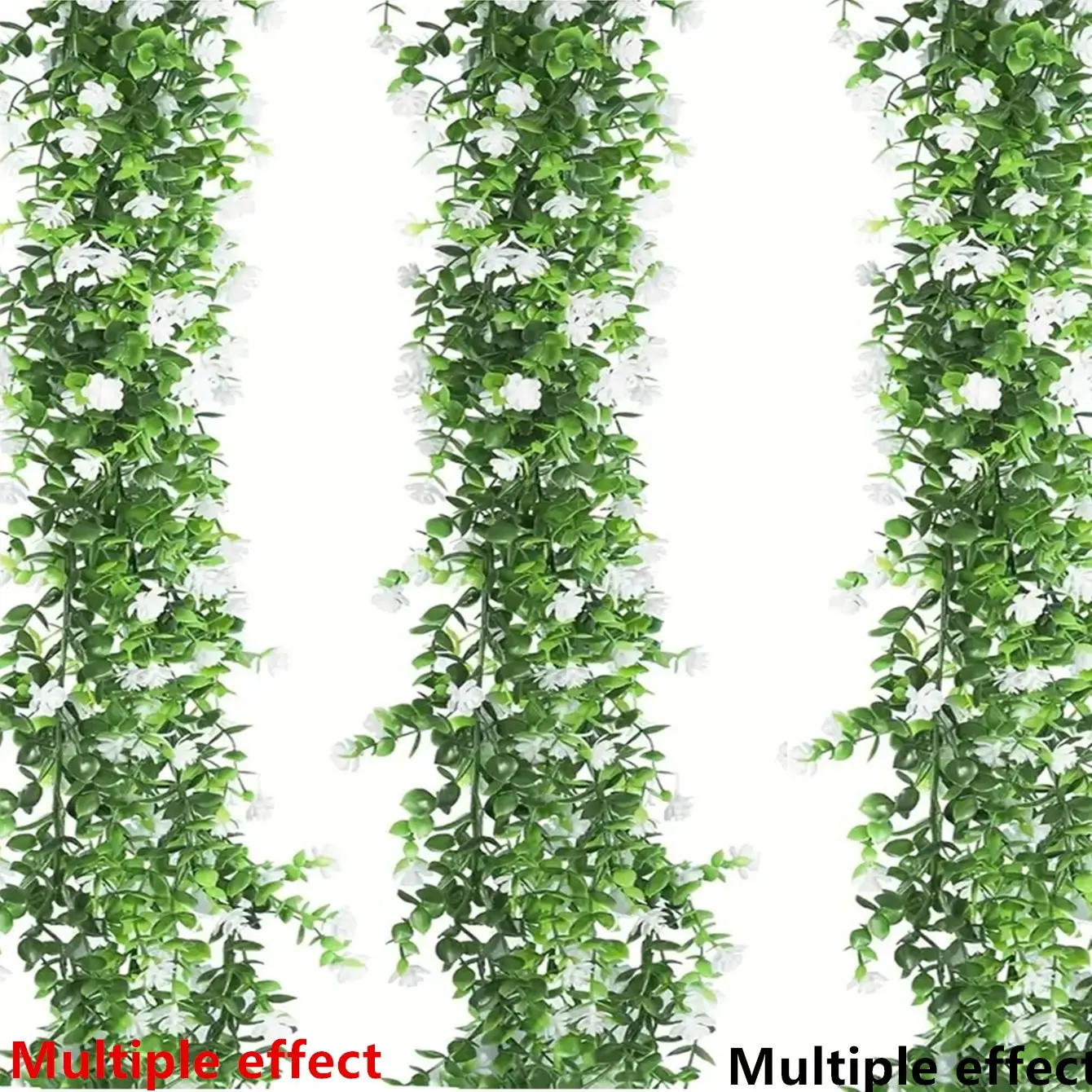 Eucalyptus Hanging Vines Set, & Decorative Plant Garlands for Home Living Room Bedroom Stairs, Garden Party Wedding Wall Decoration, Outdoor Fake Plants, Artificial Hanging Flower, Faux Flower Decorations, Home Decor Accessory