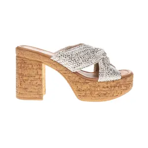 Seychelles Womens Adorned Platform Casual Sandals Casual High Heel 3" & Up - Silver Seychelles Womens Adorned Platform Casual Sandals Casual High Heel 3" & Up - Silver