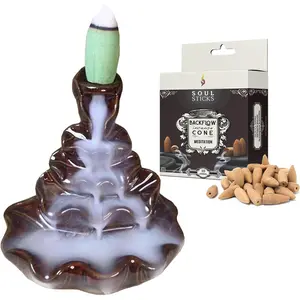 Tranquility Backflow Burner with Meditation Backflow Cones Set