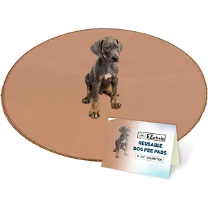 Ezwhelp Reusable Dog Pee Pad, Washable Waterproof Mat for Dog Potty Training or Whelping Pad, Round, 48 Inch EZwhelp