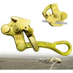 1 Ton Cable Puller Steel Wire Grip, 2200 Lbs Cable Puller Wire Puller for 5/32"-7/8" Steel Wire Rope, Wire Pulling Come Along Tools (1T)