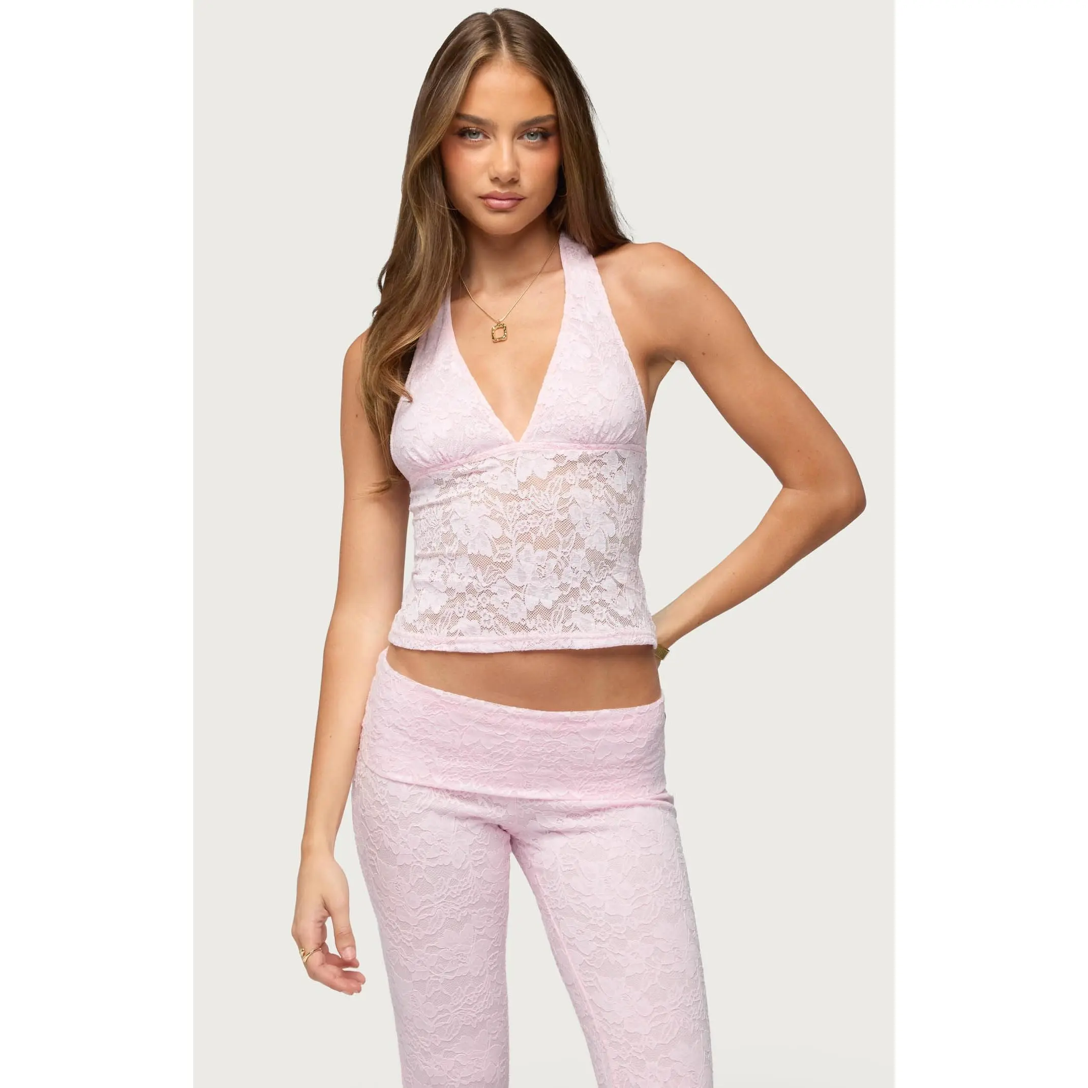 Edikted Women's Talisa Lace Halter Top