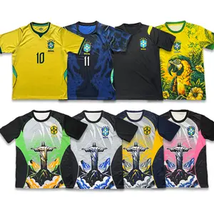 Fan version For men 2026 Football Jersey Match Football Jersey Training Football Jersey Special edition Football Jersey/ Brazil Yellow Blue Home Away Soccer Jersey /Short Sleeve Quick-drying Breathable Stretchy Cheap Top