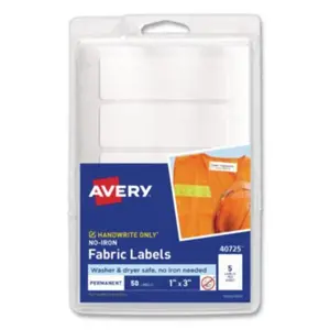 Avery AVE40725 1 x 3 in. Fabric Label, White