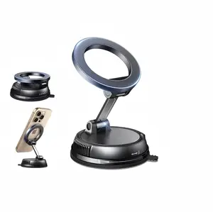 【FathersDayGift】Vacuum Magnetic Car Phone Holder,Car Phone Mount, 360° Adjustable for MagSafe Car Holder Foldable Suction Phone Mount for Car, for Garmin GPS/Mirror/Smooth Surface, for iPhone 17 16 Pro Max 15, and Android
