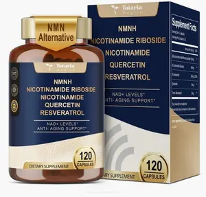 NMNH 500mg (Dihydronicotinamide Mononucleotide), Premium NMN Alternative Supplement w/Niacinamide (Vitamin B3), Quercetin, Trans-Resveratrol, for NAD+, Skin Cell, Anti-Aging & Energy, 120 Ct