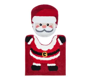 VCNY Home Multi Santa Holiday Bath Rug Set, 2 Count