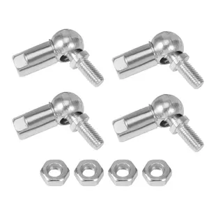 Ball Head Joint Rod End Bearing, 4pcs M6 Right Thread Ball Socket Universal Joints Carbon Steel Angle Ball Joint Fitting for Automotive, Hinged Door, Cupboard