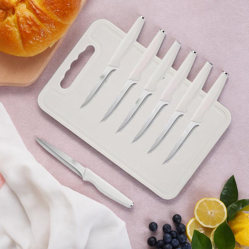 15-Piece Kitchen Knife Set with Solid Wood & Plastic Knife Block: Chef's Knife, Japanese-Style Knife, Meat/Vegetable Knife, Chicken Bone Knife, German-Style Steak Knife – All Included. Wooden Sturdy Chopping Sturdy Chopping