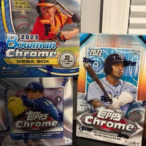 2025 Topps Chrome Mega; 2023 Topps Bowman Chrome Mega; 2022 Topps hobby Chrome Lite