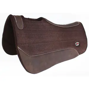 CHALLENGER Horse 30" x 30" Western Contoured Wool Felt Close Contact Saddle Pad Brown 39121BR2