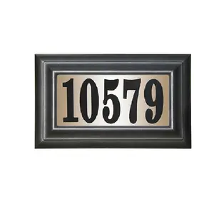 QualArc 15 in. Edgewood Classic Do-It-Yourself Kit Polymer Frame Lighted House Number Decorative Plaque, Home Decor Products