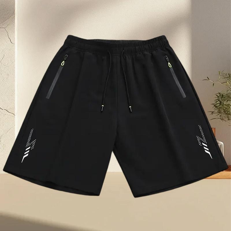 Lightweight   -  Waist with Adjustable Drawstring, Side Pockets,  Fabric for Basketball, Running, Beach & Outdoor Sports -  , Workout Gear, Regular Fit, Comfortable Fit, Gym Enthusiasts Quick-Dry Elastic Athletic Shorts Set men's summer Casual Breathable