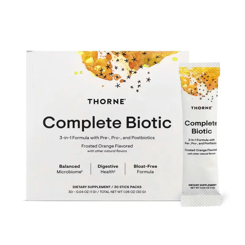 THORNE Complete Biotic - Probiotic, Prebiotic & Postbiotic for Women, Men & Kids, Supports Gut, Digestive & Immune Health - Occasional Constipation, Diarrhea, Gas & Bloating Relief - Butyrate Colon Health