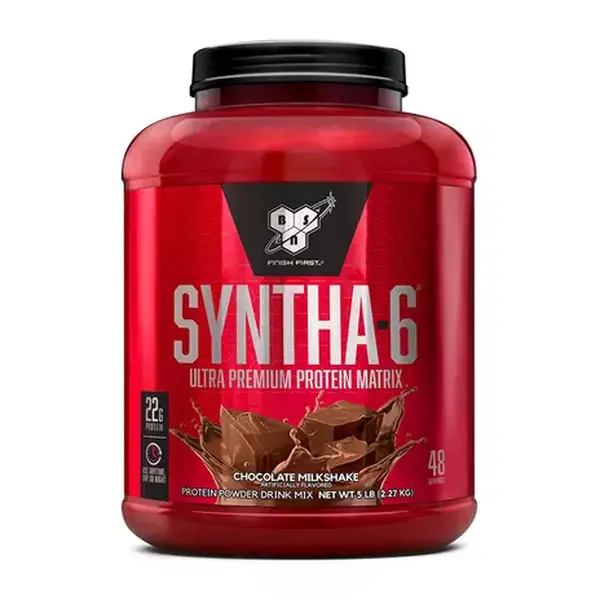 BSN Syntha-6 Protein Powder, Stimulant-Free Amino Recovery Protein Supplement, Edible Muscle-Supporting Dietary Fitness Powder for Milkshake Preparation (5 lb), Amino Protein Supplements, Recovery Protein Supplements