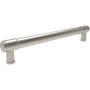 Cocoweb Dallas Solid Brass Cabinet Pulls with Satin Nickel Finish - Pack of 1, High Durability & Corrosion Resistant, Full 2-Year Warranty Included