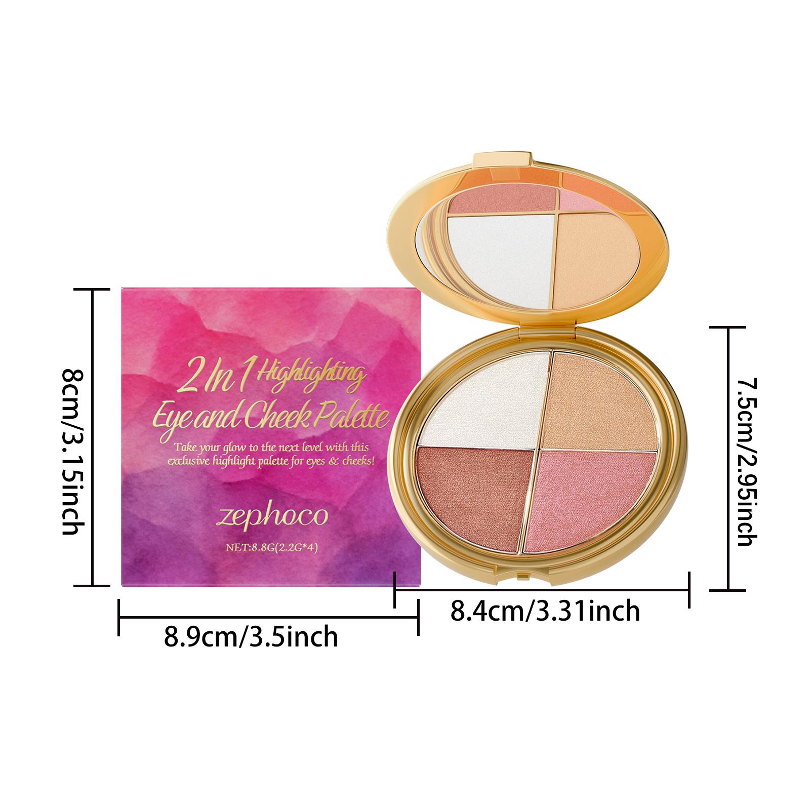 Buy 1 Get 1 Free cheek palette - eyeshadow and highlighter makeup Shimmer bedazzled beauty tiktokshopspringglowup