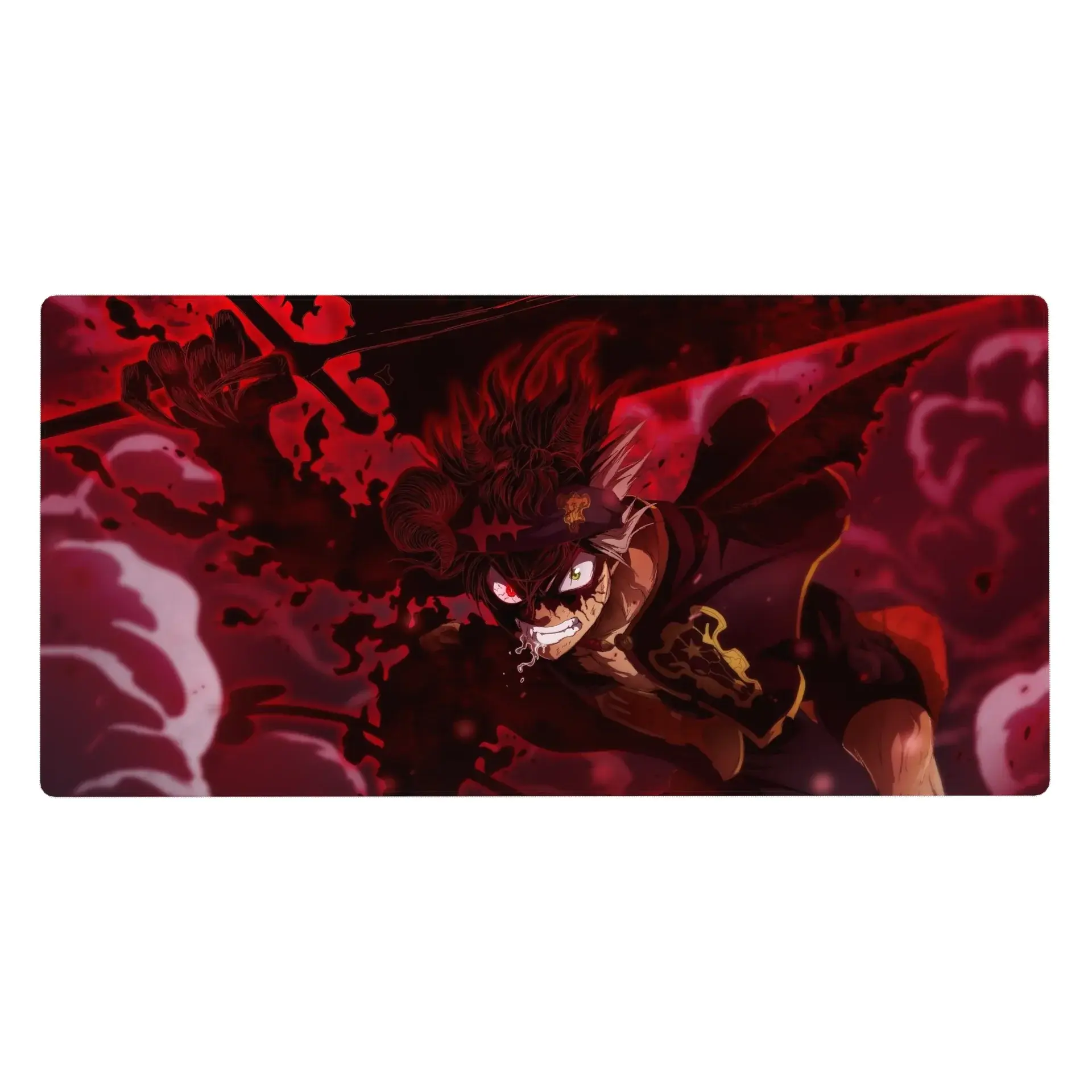 Black Clover Anime Mouse Pad and Desk Pad Devil’s Wrath Aesthetic Mousepad for Gaming and Office Use