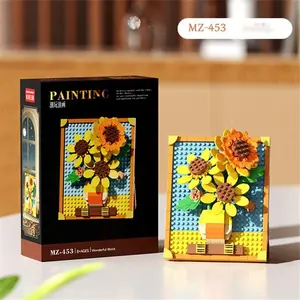 World Famous Paintings Series Building Block Frame Model, Creative Home Decor, Elegant Desktop Collection, Holiday Gift, Suitable for Ages 6+