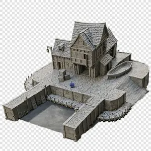 Quay Shipyard Dock Set – 3D Printed Tabletop Terrain, Modular Harbor Build, 28mm Scale