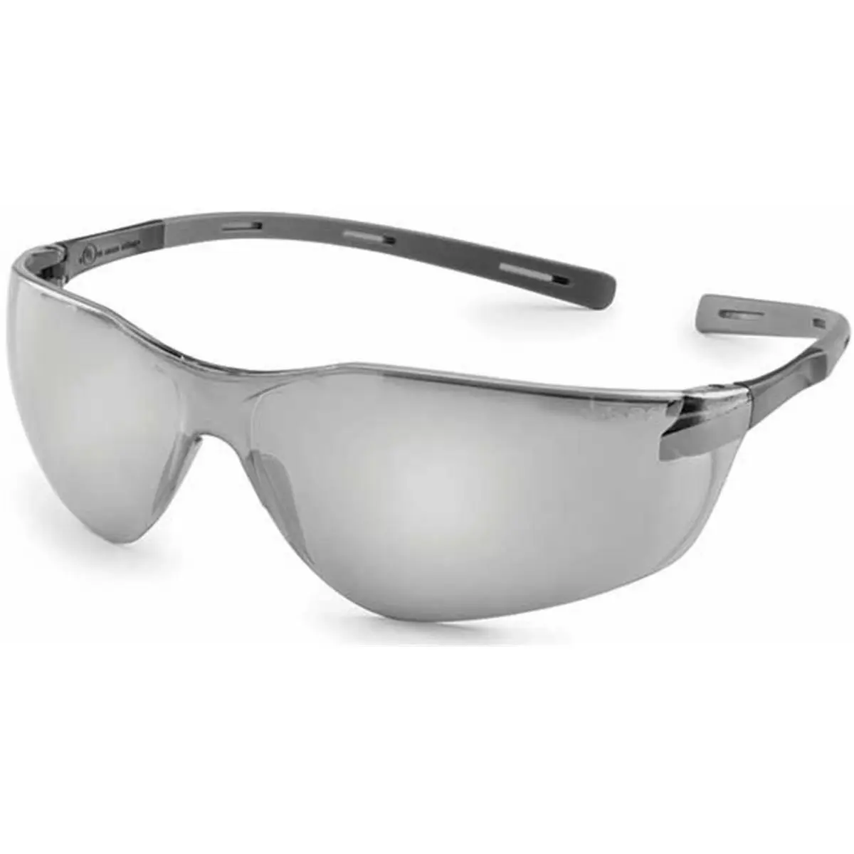 212 MAIN Ellipse Z87 Certified Safety Goggles - Gray Temples, Silver Mirror Lenses, Ballistic Resistant, Soft Rubber, UV Protection, Impact Proof, Lightweight, Ellipse Shape, 0.05 lbs, Longer Temple Tips, Unisex Hunting Outdoor Sports Glasses