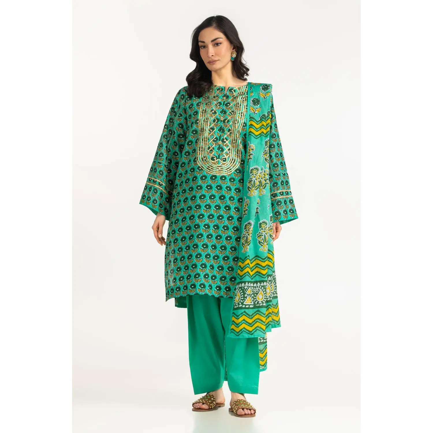 Gul Ahmed Stitched Lawn 3 Piece CL#62044 J(4) NY 53