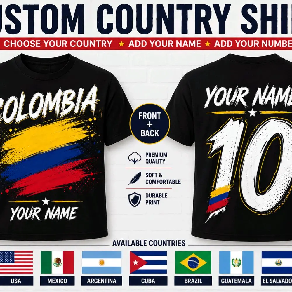 Custom Country Shirt | Personalized Name & Number