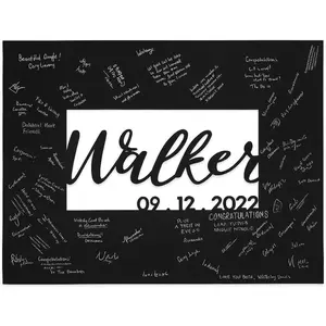Personalized Wedding Guest Book Alternative -  Wedding Sign in Book with Custom Cut Last Name for Wedding Reception & Stunning Wall  Decor After Wedding |  in SM-XXL Size