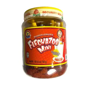 Flechazos  Mini Tamarind Straw - Tarugos Tamarindo - 40 Pcs - 720 Grams - 1 Lb -