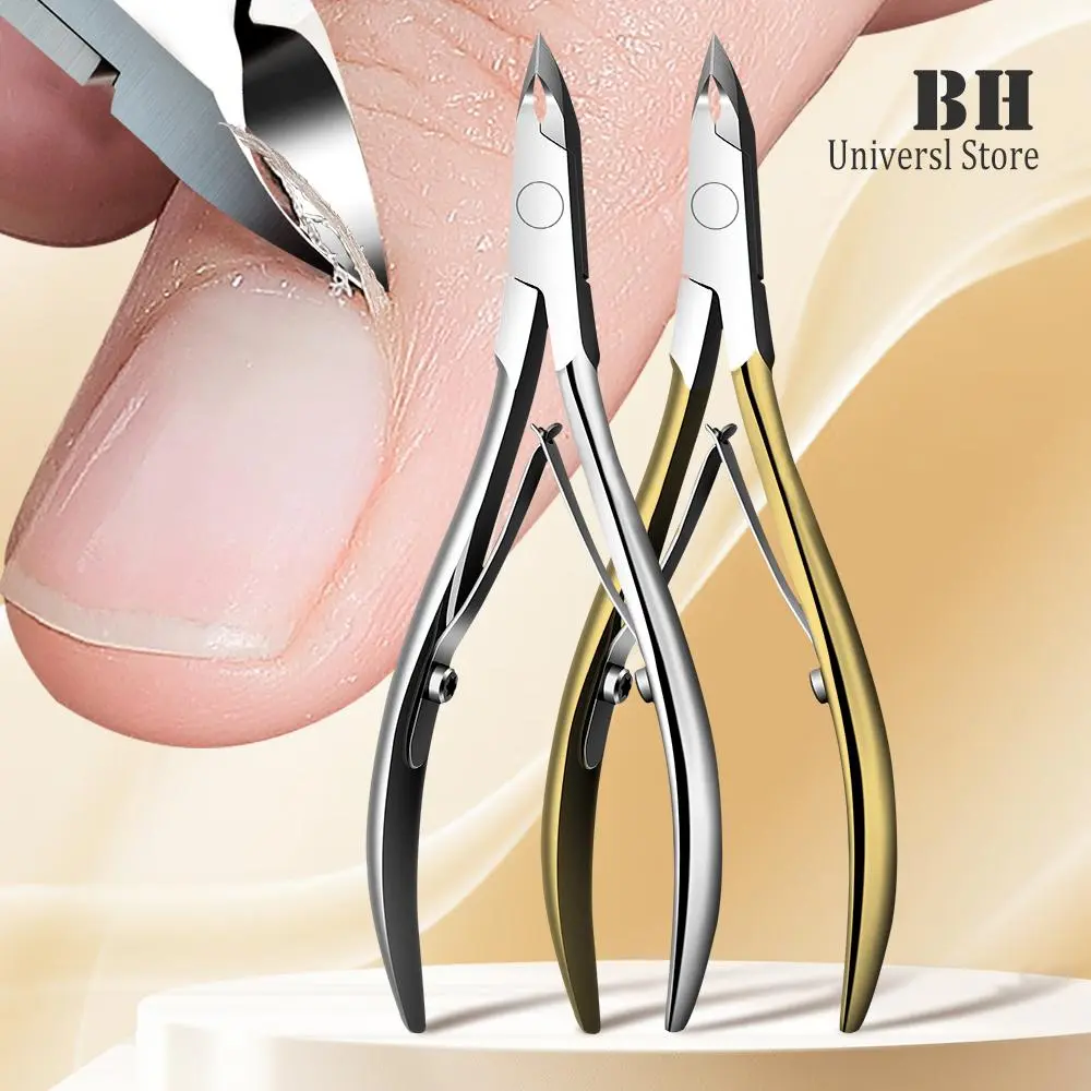 1Pcs Professional Cuticle Nipper Fingernail Cuticle Scissors Trimming Stainless Steel Nail Clipper Cutter Plier Manicure Tool