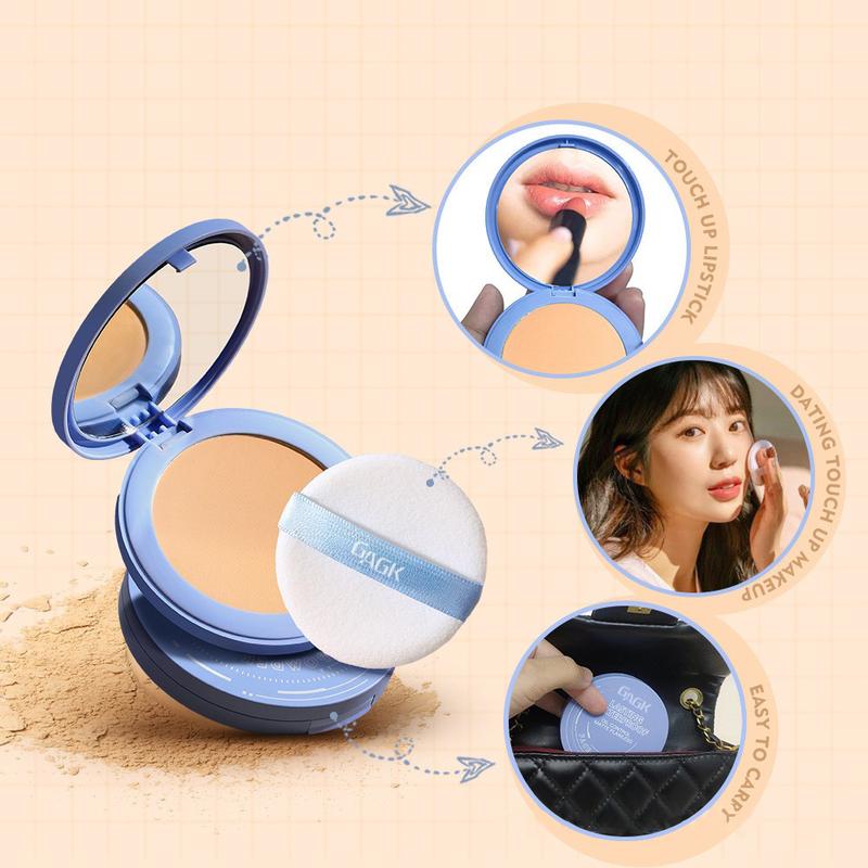 Waterproof Face Powder, Oil Control Face-Pressed Powder, Waterproof Setting Powder, Waterproof Long Lasting Finishing Powder,Summer Oil Control Matte Perfections Pressed Powder