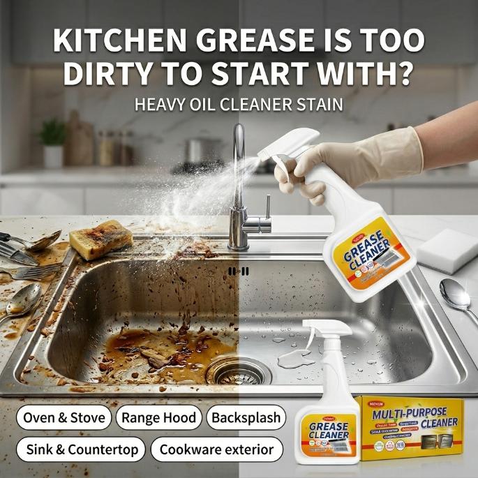 Household Multi-Purpose Cleaner 500ml – Effective Spray & Wipe for Kitchen, Bathroom, Appliances, Floors, and Toilets