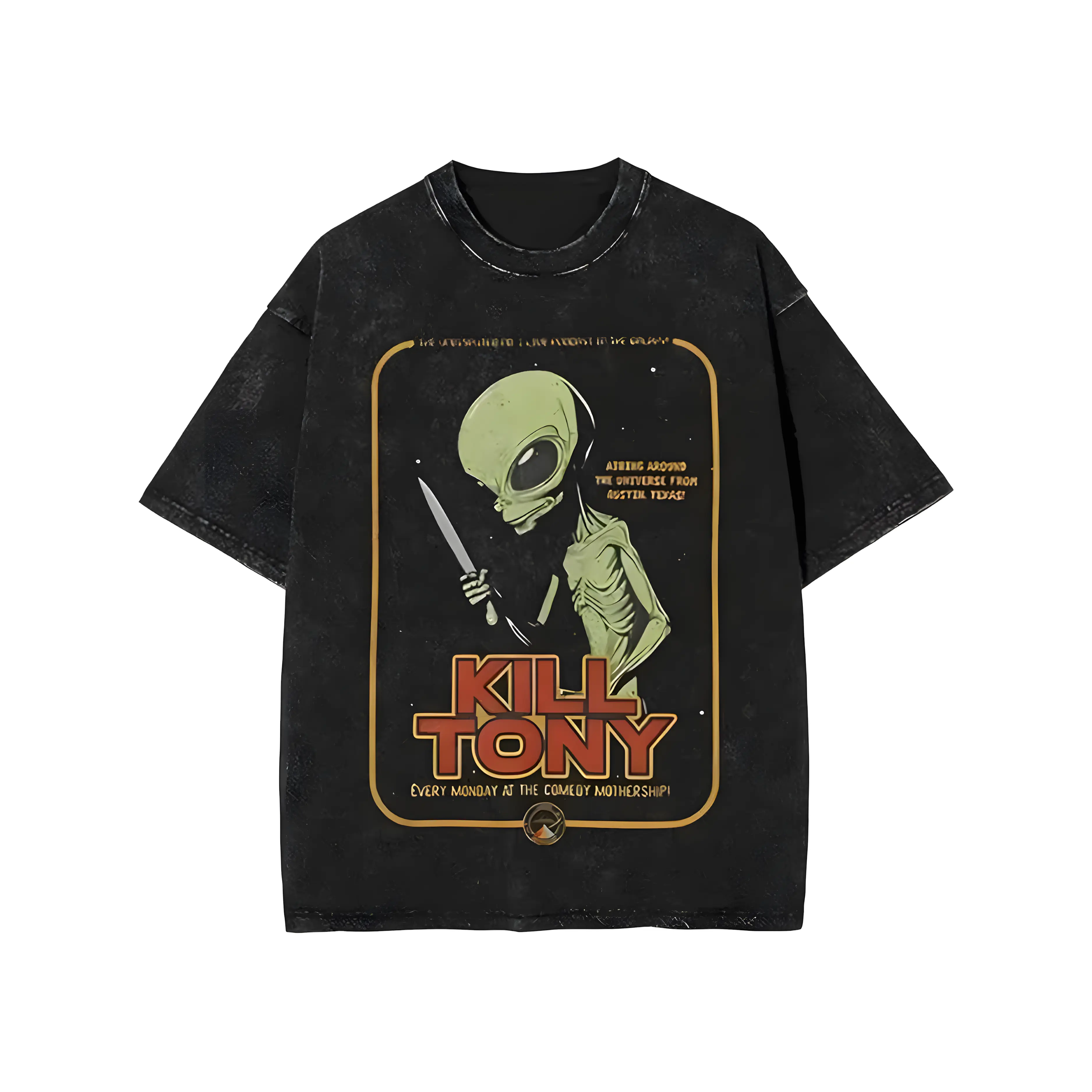 Men's Oversized Unisex Graphic Tshirt - 200gsm 100% Washed Cotton Heavyweight Vintage, Short-Sleeve, Loose Round Neck, Streetwear Comfortable Casual Everyday Top