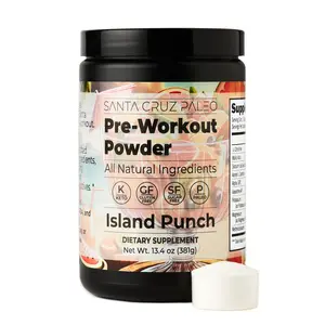 Santa Cruz Paleo Pre-Workout Powder - 30 Servings - Flavored Preworkout Drink Mix for Energy & Hydration - Formulated with Electrolytes, Magnesium, Potassium, Sea Salt & L Citrulline - Sugar Free, Non-Caffeinated