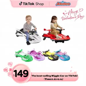 Akeleo 12V Electric Wiggle Car with Pedal 2 in 1 Ride On Toys for Kids Ages 3+ Anti-Rollover Flashing Wheels Bluetooth Music & Sprayer System,Christmas present,Devil Car,Demon Wiggle Car,Drift Swing Car