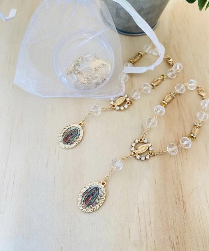 12pcs Recuerdos para Comunion, Bautizo y Confirmacion, mistrrios De vitgen De Guadalupe, Baptism Favor, First Communion