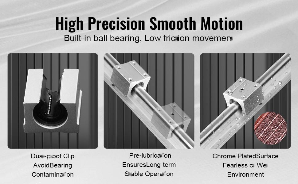 Linear Guide Rail Set SBR20 1500mm (59in) For Automated Machines 2 Pieces SBR20 Guide Rails, 4 Pieces SBR20UU Slide Blocks, Linear Rails And Bearings Kit For DIY CNC Router Projects For Industrial Use And Advanced DIY Applications Linear Guide Rail Set SBR20 1500mm (59in) For Automated Machines 2 Pieces SBR20 Guide Rails, 4 Pieces SBR20UU Slide Blocks, Linear Rails And Bearings Kit For DIY CNC Router Projects For Industrial Use And Advanced DIY Applications