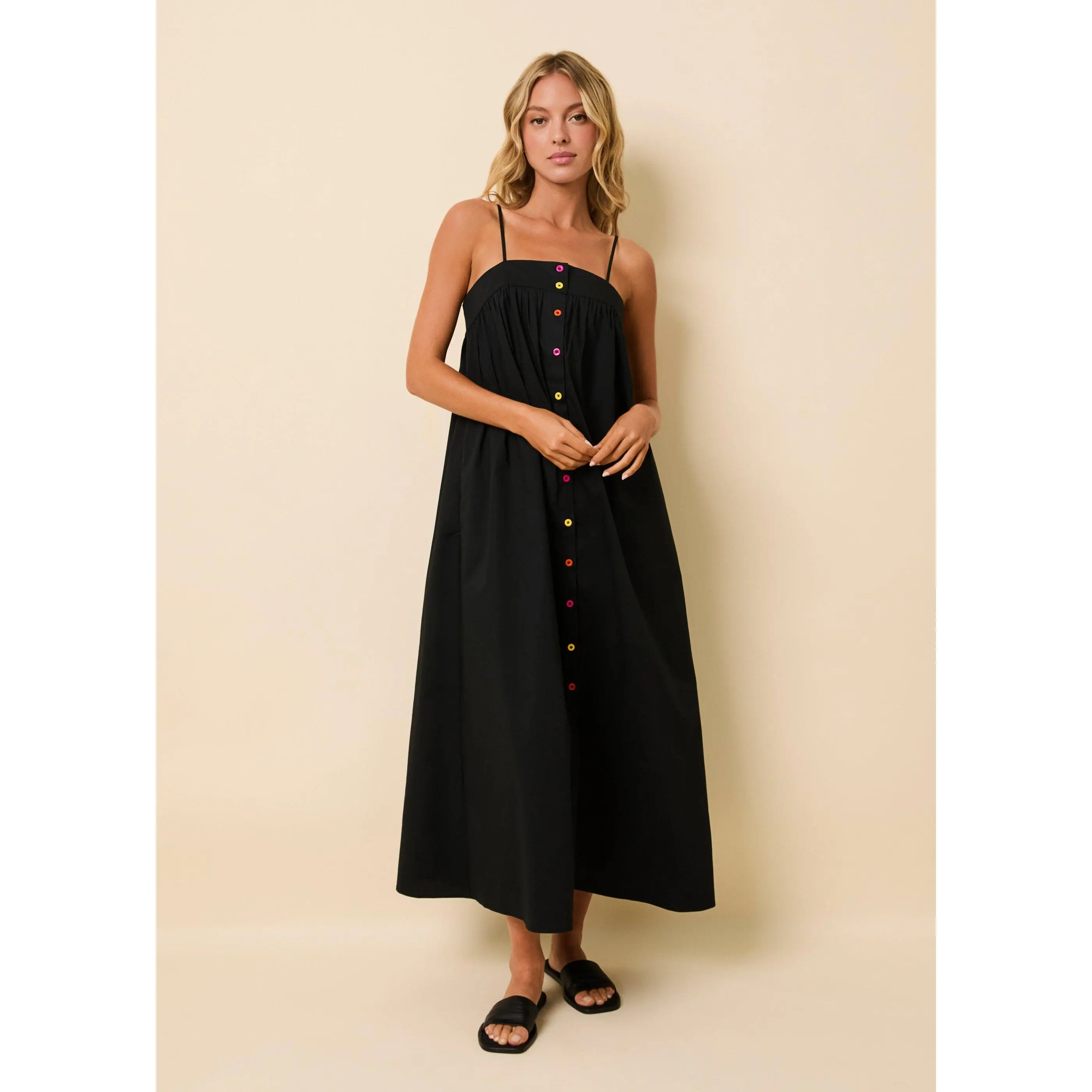 Frances Dress Poplin Noir