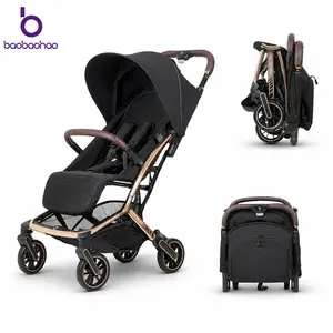 Baobaohao Z5-Lightweight Travel Stroller for Baby & Toddlers, One-Button Fold Compact Stroller with Canopy, Storage Basket & Multi-Position Recline, Four-Wheel Shock Absorption, Breathable Mesh, 2-in-1 Baby Stroller 0-36 Months