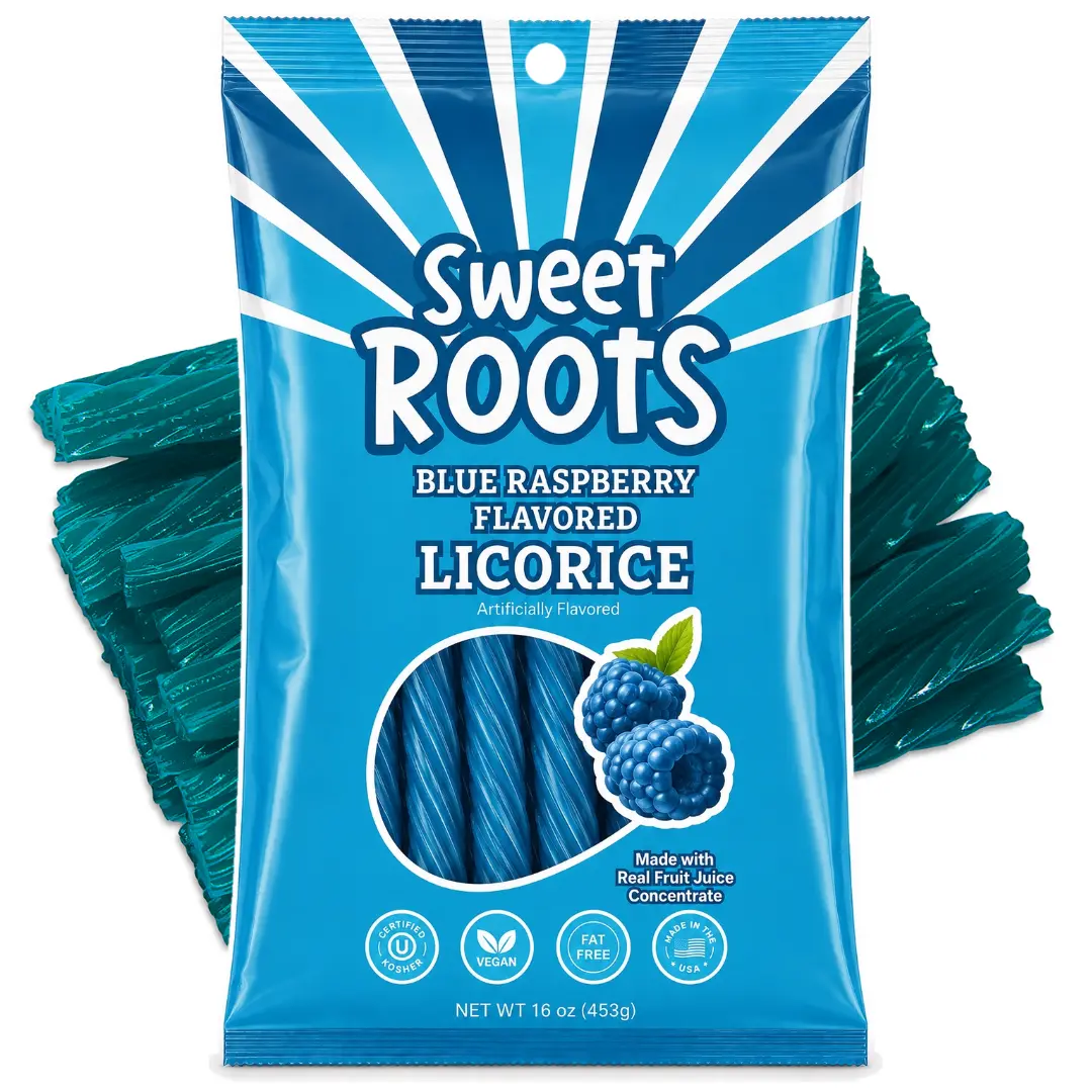 Sweet Roots Blue Raspberry Licorice (16 oz) Sweet Roots Blue Raspberry Licorice (16 oz)