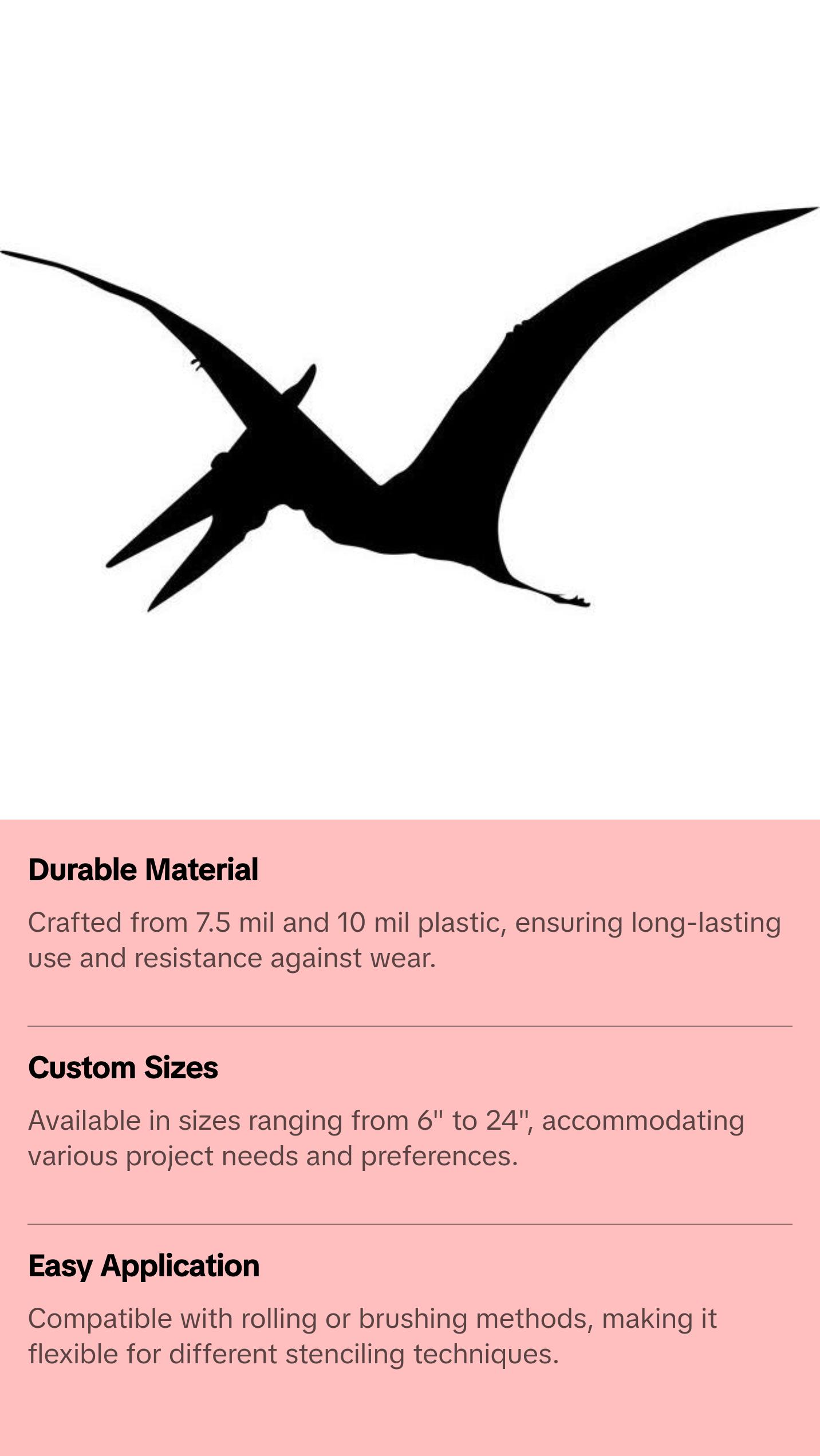 Pterodactyl Dinosaur Stencil