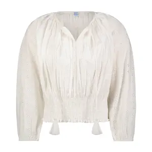 Lola Women's Blouse White Eyelet