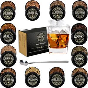 12 Pack Natural Wood Chips for Smoked Cocktails, Meats, Cheese & More