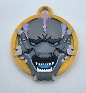 Chapter 6 Season 2 Medallions Mythic Game Hero Keychain Charms - Bag tags - Ornaments Fortnite Inspired - Godzilla
