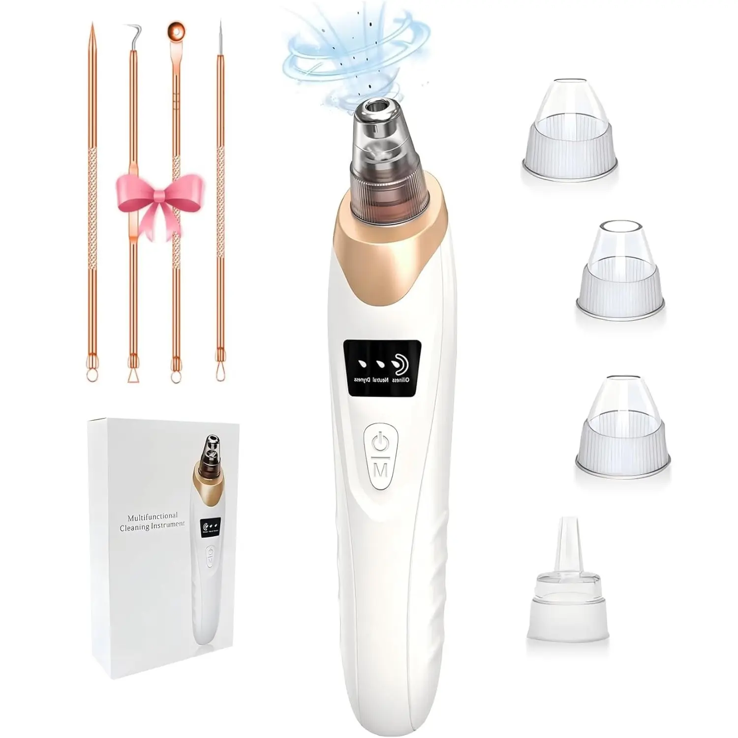 Blackhead Remover Pore Vacuum, Facial Pore Cleaner Blackhead Vacuum Facial Cleanser Machine for Pimple Suction