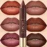 6pcs/set Matte Brown Lipstick, Individual Lipsticks, Waterproof, Non-stick Cup, Soft Texture, Suitable for All Skin Types, Wonderful gift Gloss Lipgloss Makeup Friend Cosmetic Glossy